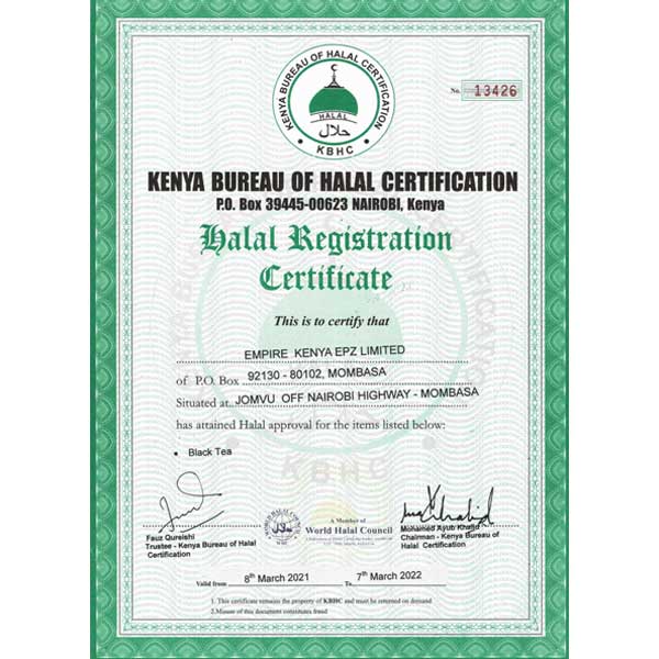 HALAL 2021-2022 Certification